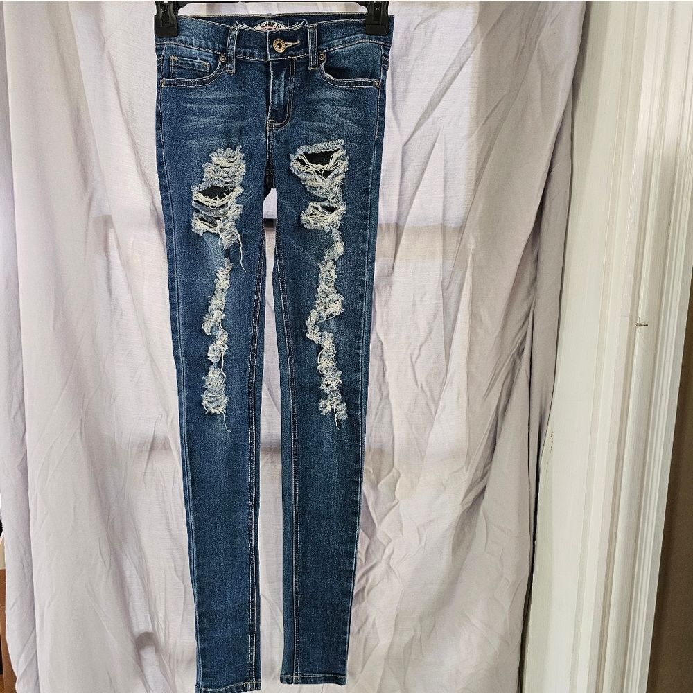 So Nikki girls distressed skinny jeans Size 12